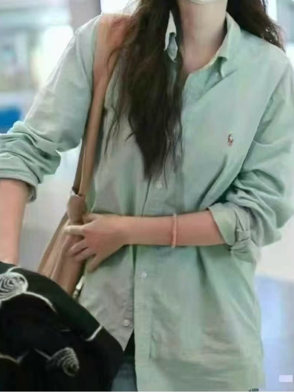 NWT Polo Ralph Lauren Women’s Oxford Mint Green Button-Up Shirt XS